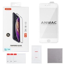 Защитное стекло iPhone 7/8 Full Cover + пленка назад ANMAC белое